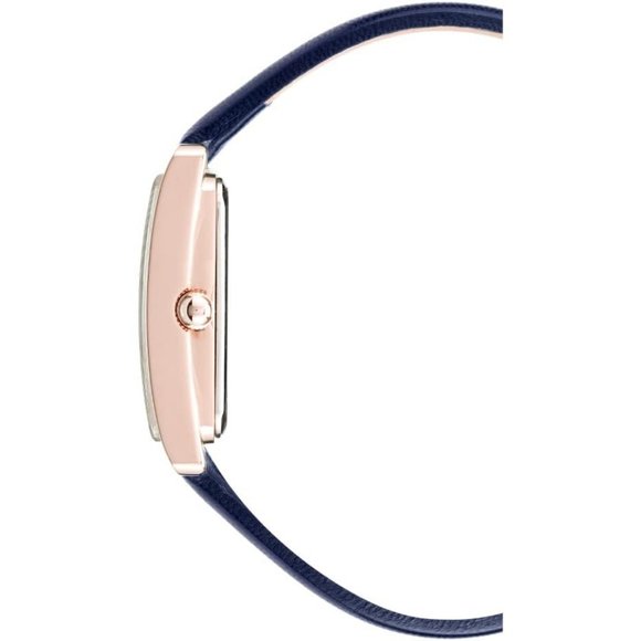 Women's Gold Tone Leather Strap Water Resistant Quartz Movement Watch - Picture 4 of 7